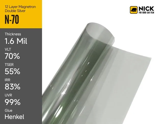 Lustrzana srebrna folia okienna do samochodów zwiększa prywatność i ochronę przed promieniowaniem UV